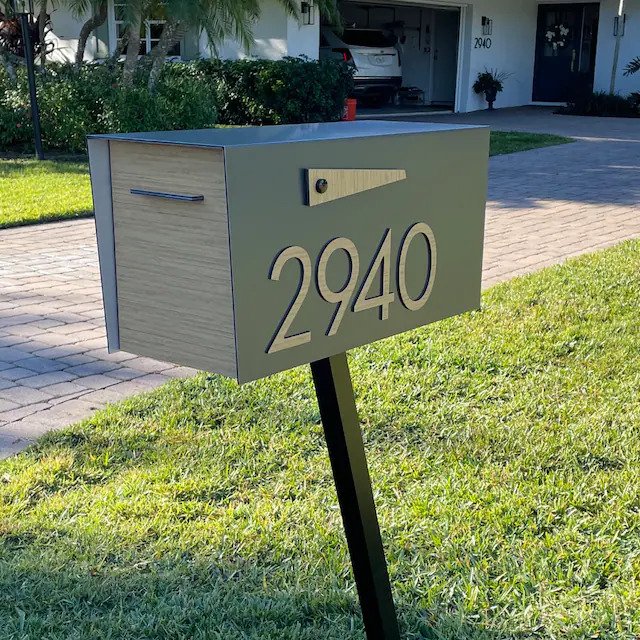 Modern Post Mounted Mailbox  - Contemporary Post Mounted Mailbox Type 4
