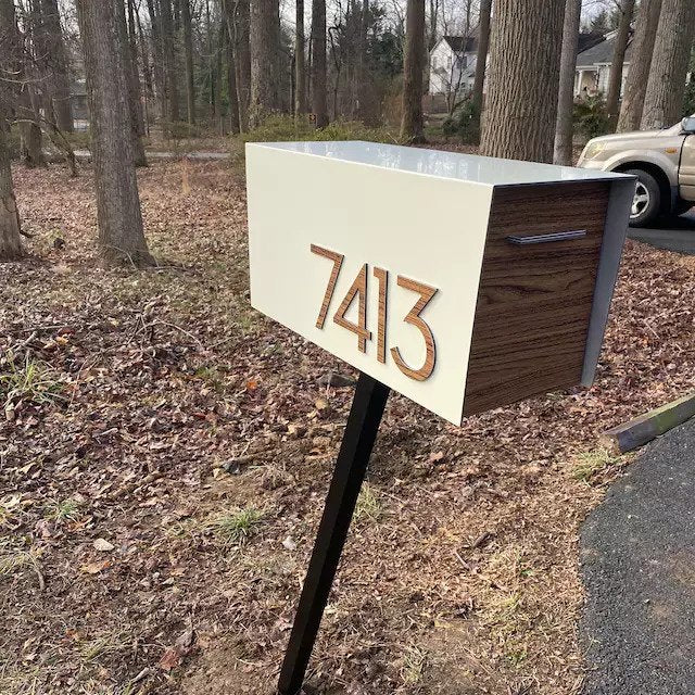 Modern Post Mounted Mailbox  - Contemporary Post Mounted Mailbox Type 4
