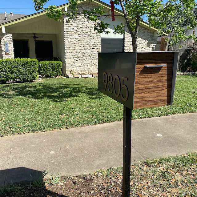 Modern Post Mounted Mailbox  - Contemporary Post Mounted Mailbox Type 4