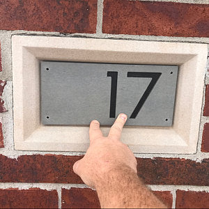 Concrete Address Plaque - Signs