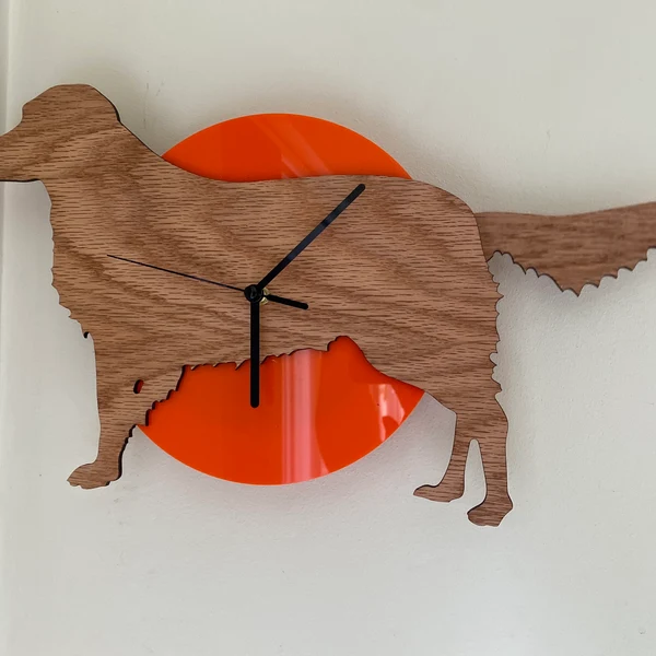 Long Haired Chihuahua Wagging Tail Wall Clock