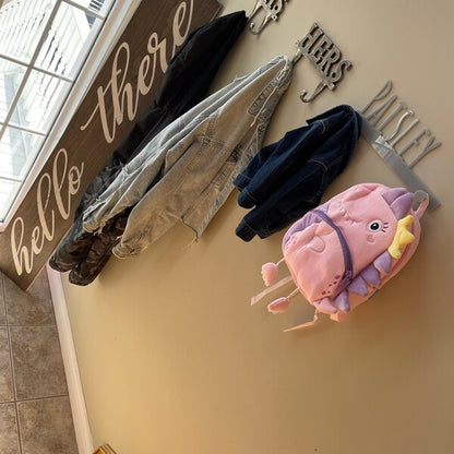 Wall Pegs and Racks - Custom Wall Hook Name
