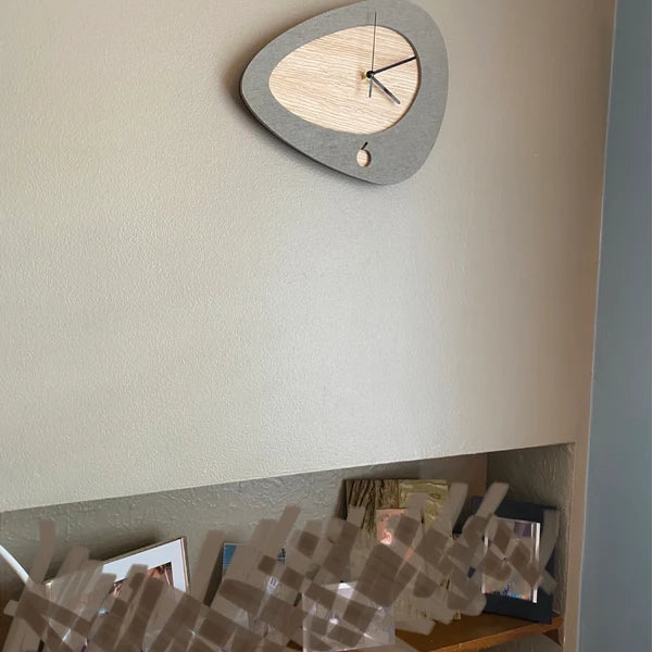 Organic Concrete and Wood Wall Clocks Designs