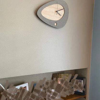 Organic Concrete and Wood Wall Clocks Designs