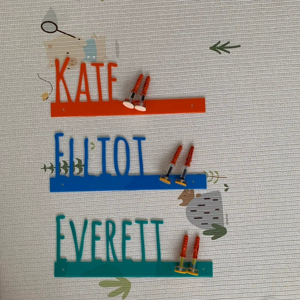 Wall Pegs and Racks - Custom Wall Hook Name