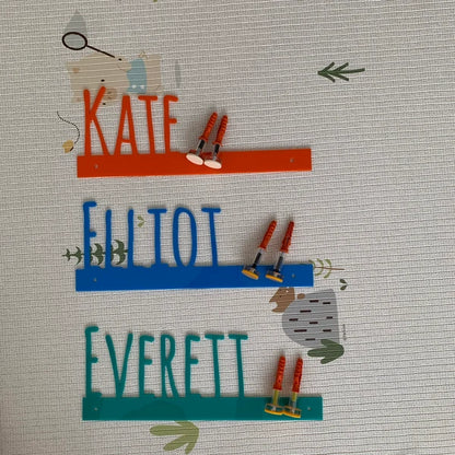 Wall Pegs and Racks - Custom Wall Hook Name