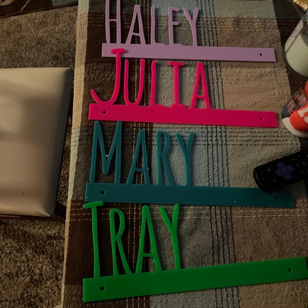 Wall Pegs and Racks - Custom Wall Hook Name