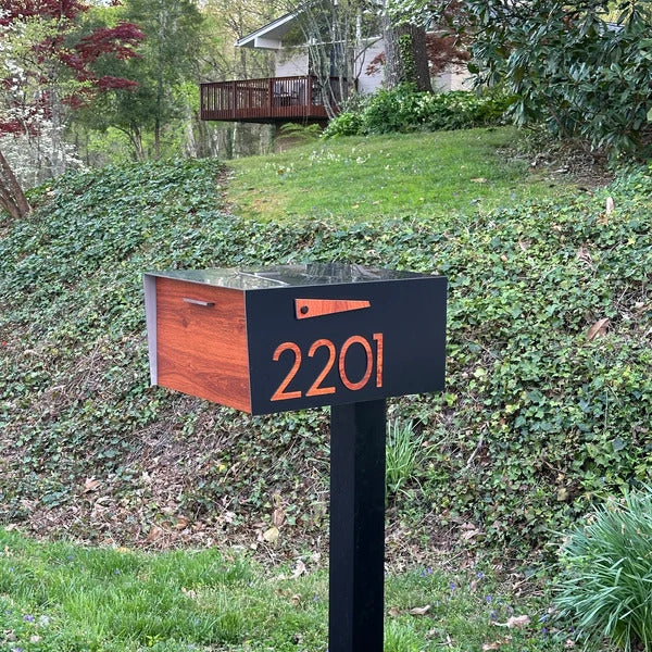 Modern Post Mounted Mailbox  - Contemporary Post Mounted Mailbox Type 4XL