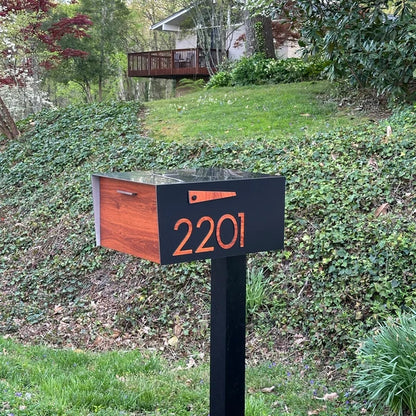 Modern Post Mounted Mailbox  - Contemporary Post Mounted Mailbox Type 4XL