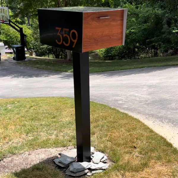 Modern Post Mounted Mailbox  - Contemporary Post Mounted Mailbox Type 4XL