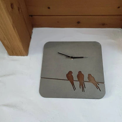 Concrete and Wood Wall Clocks Designs