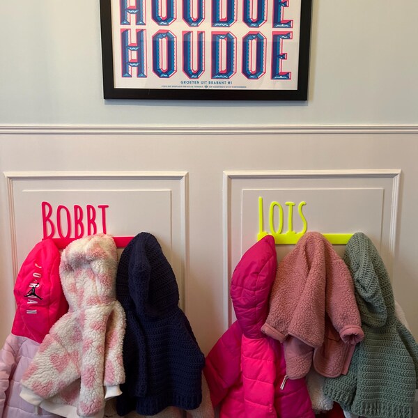 Wall Pegs and Racks - Custom Wall Hook Name