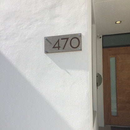 Concrete Address Plaque - Signs