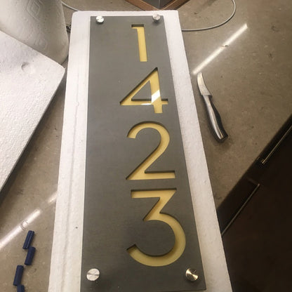 Concrete Address Plaque - Signs