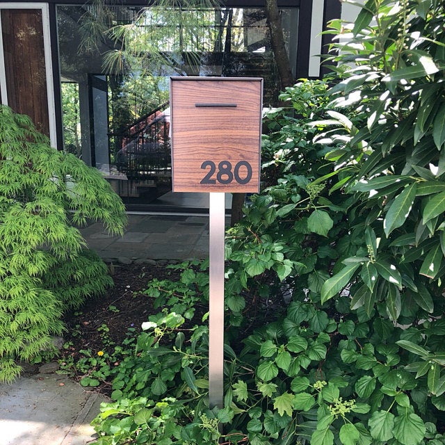 Modern Post Mounted Mailbox  - Contemporary Post Mounted Mailbox Type 4