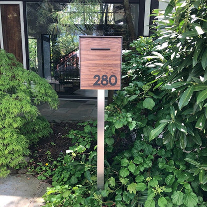 Modern Post Mounted Mailbox  - Contemporary Post Mounted Mailbox Type 4