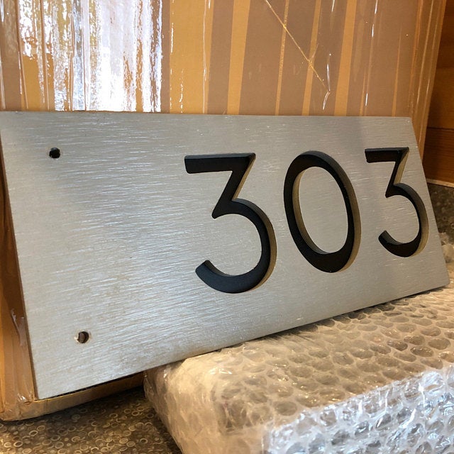 Concrete Address Plaque - Signs
