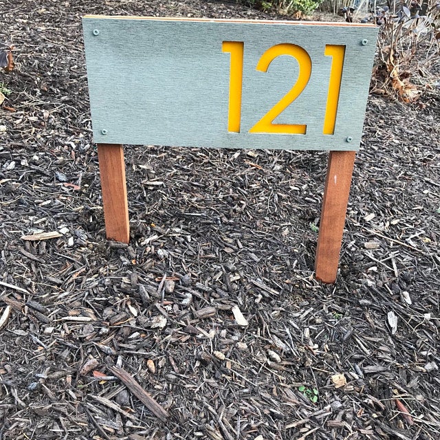 Concrete Address Plaque - Signs