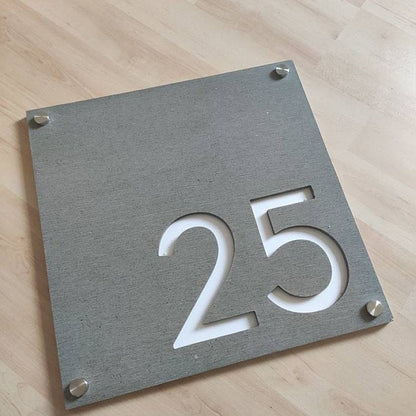 Concrete Address Plaque - Signs