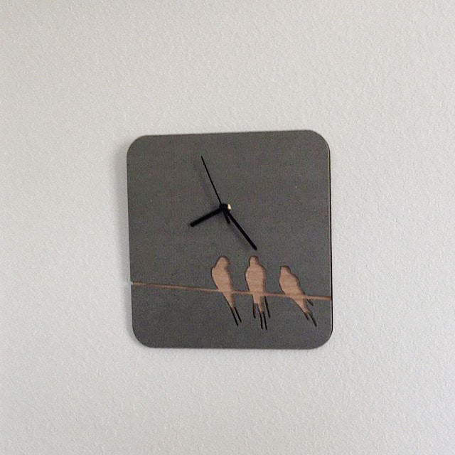 Concrete and Wood Wall Clocks Designs