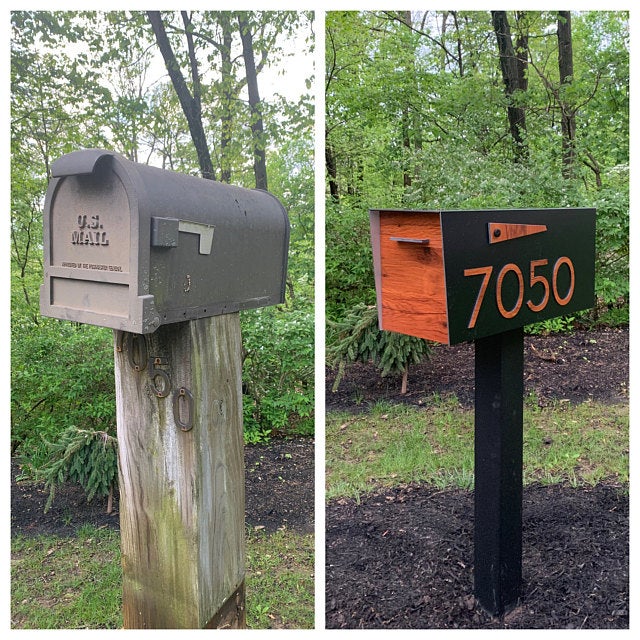 Modern Post Mounted Mailbox  - Contemporary Post Mounted Mailbox Type 4