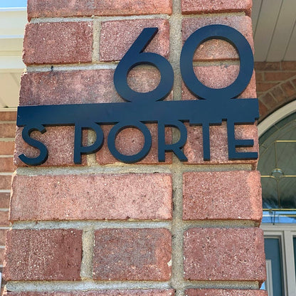 Underline House Numbers - LED Signs with Name / Address
