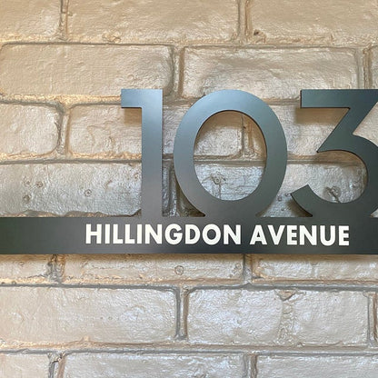 Underline House Numbers - LED Signs with Name / Address