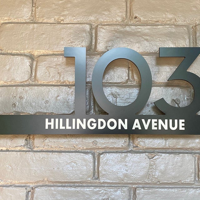 Underline House Numbers - LED Signs with Name / Address
