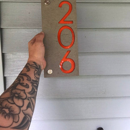 Concrete Address Plaque - Signs