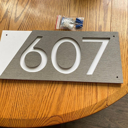 Concrete Address Plaque - Signs