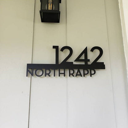 Underline House Numbers - LED Signs with Name / Address