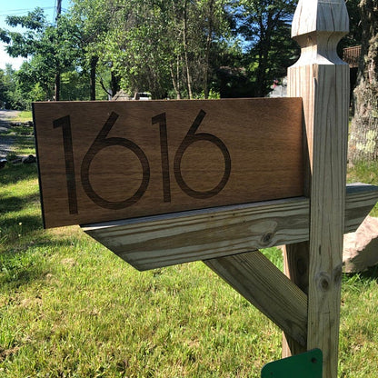 Solid Wood Address Plaques African Teak (Iroko) - Signs