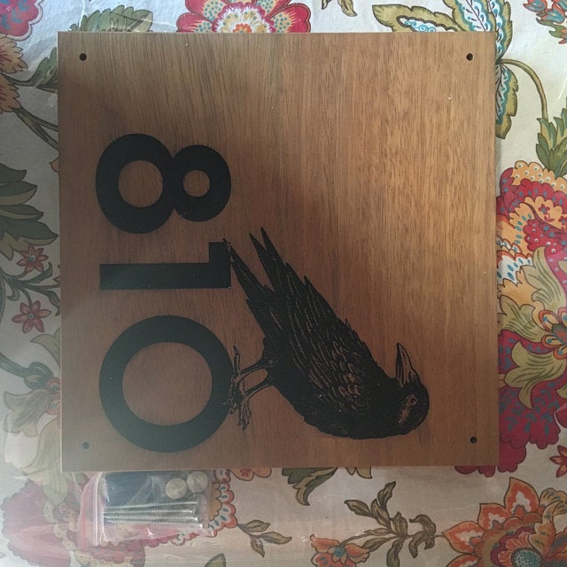 Solid Wood Address Plaques African Teak (Iroko) - Signs