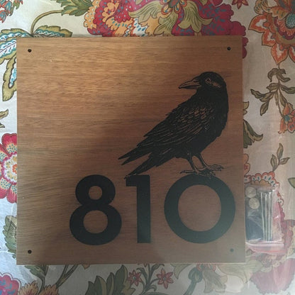 Solid Wood Address Plaques African Teak (Iroko) - Signs