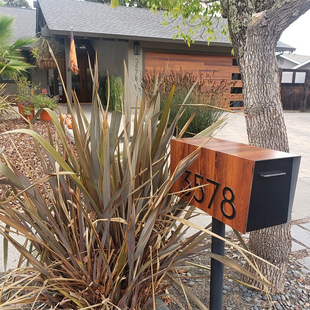 Modern Post Mounted Mailbox  - Contemporary Post Mounted Mailbox Type 4
