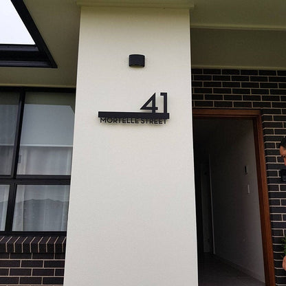 Underline House Numbers - LED Signs with Name / Address