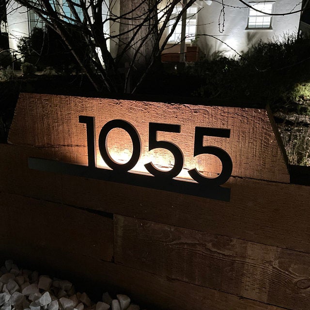 Underline House Numbers - LED Signs with Name / Address