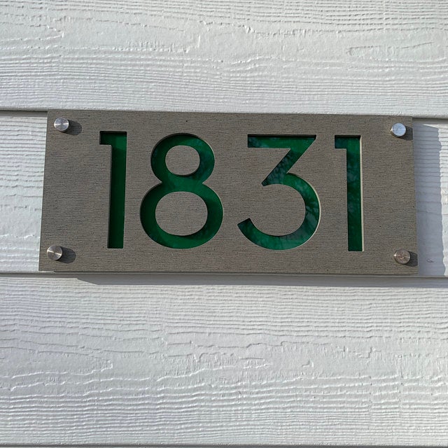 Concrete Address Plaque - Signs