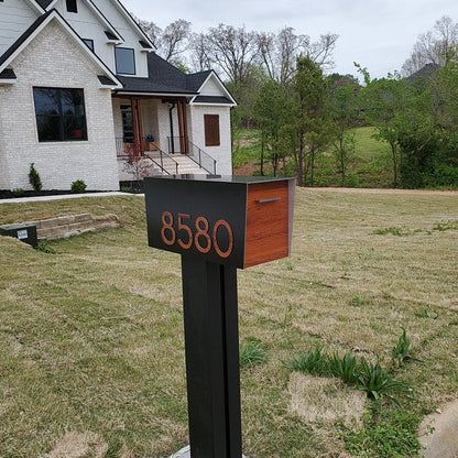 Modern Post Mounted Mailbox  - Contemporary Post Mounted Mailbox Type 4