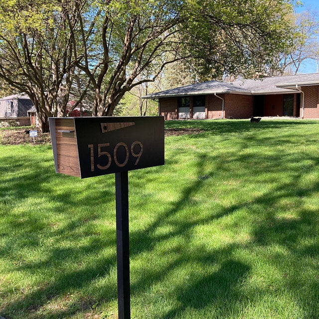 Modern Post Mounted Mailbox  - Contemporary Post Mounted Mailbox Type 4