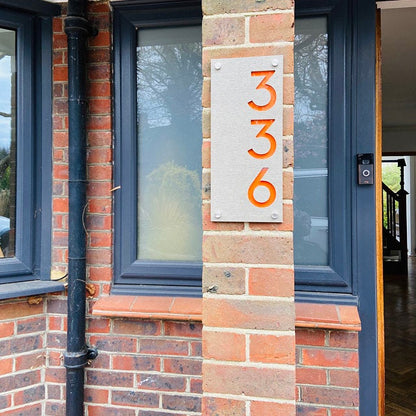 Concrete Address Plaque - Signs