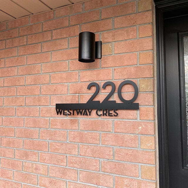 Underline House Numbers - LED Signs with Name / Address