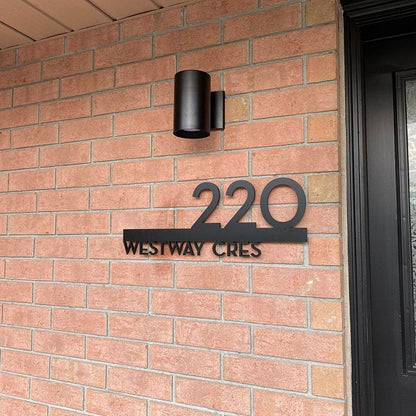 Underline House Numbers - LED Signs with Name / Address