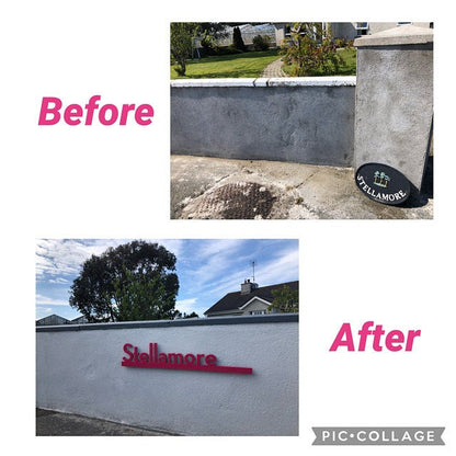 Underline House Numbers - LED Sign ( Font Options )