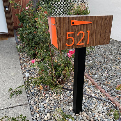 Modern Post Mounted Mailbox  - Contemporary Post Mounted Mailbox Type 4