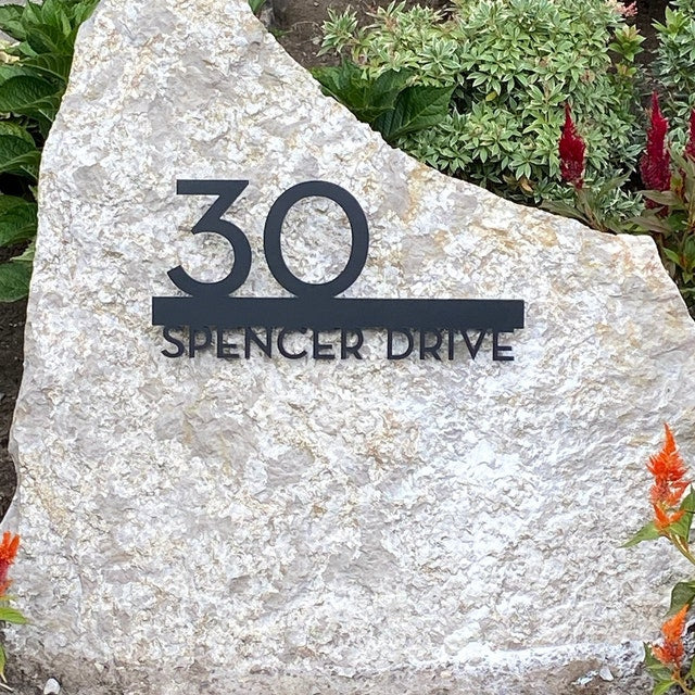 Underline House Numbers - LED Signs with Name / Address