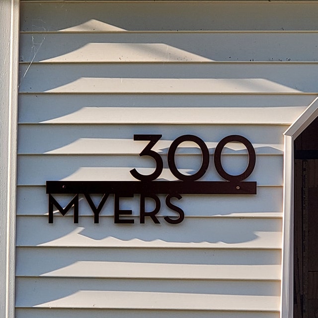 Underline House Numbers - LED Signs with Name / Address