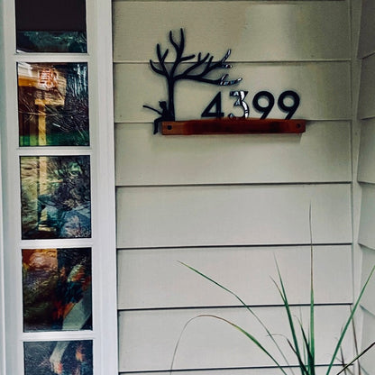 Underline African Teak Iroko or Hollow Aluminum Address Plaque - LED Signs