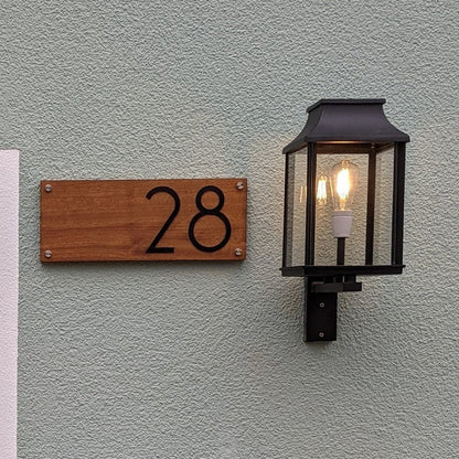 Solid Wood Address Plaques African Teak (Iroko) - Signs