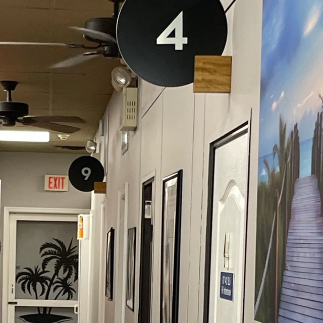 Aluminum (ACP) Address Signs with Solid Wood Mount